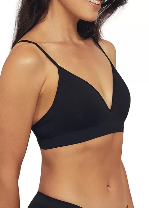 Bras-Ambra Bare Essentials Recycled Nylon Moulded Wirefree Bra Black