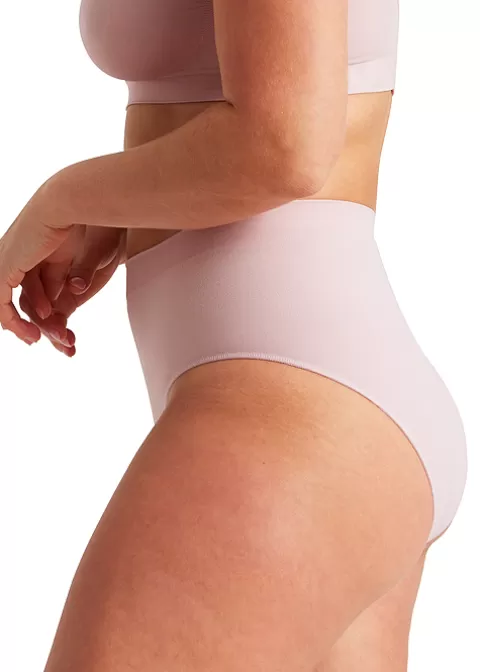 Briefs-Ambra Bare Essentials Soft Tones Recycled Nylon Midi Brief Lilac Taupe