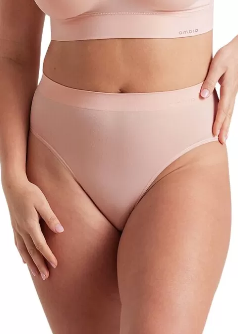 Briefs-Ambra Bondi Bare Soft Tones Hi Cut Brief Pink