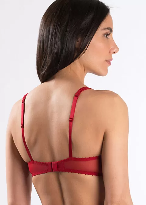 Bras-Aubade A L Amour Plunge Bra Darling Rouge