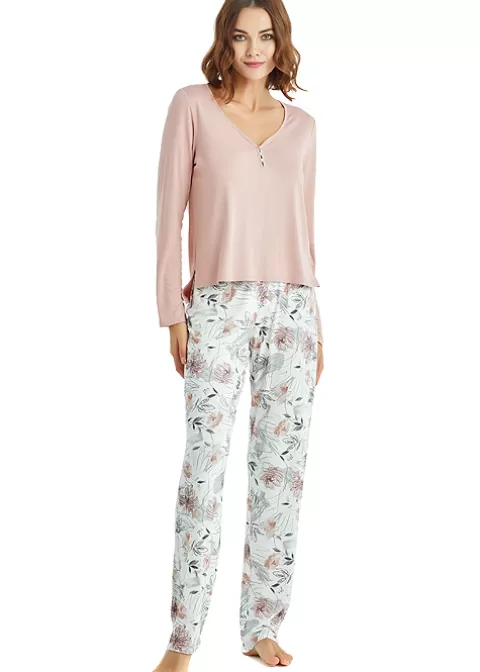 Pyjamas-Blackspade Nature Lover Long Pyjama Set Soft Pink