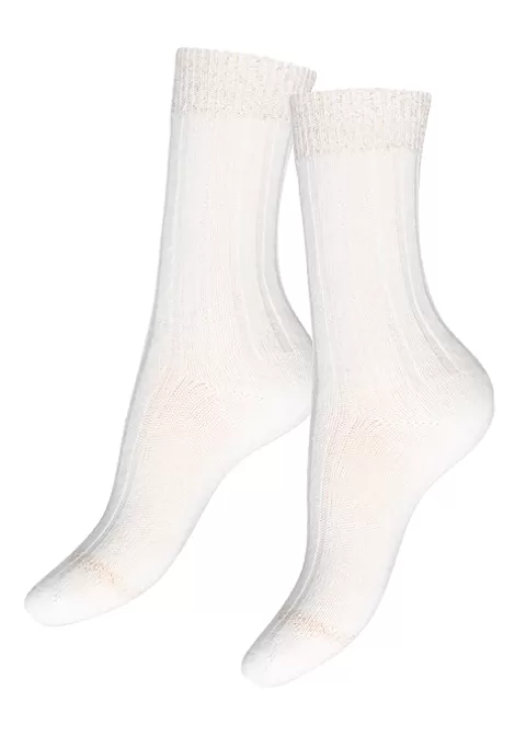 Socks-Charnos Cashmere Lurex Top Socks