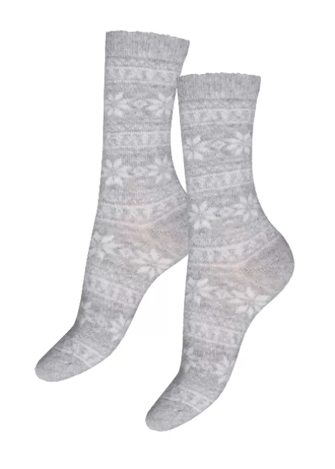 Socks-Charnos Cashmere Mix Fairisle Socks