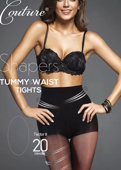 Tights-Couture Shapers 20 Tummy And Waist Tights Black