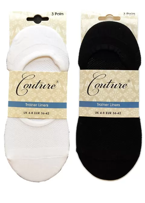 Toe Covers/Footlets-Couture Trainer Liners 3 Pair Pack