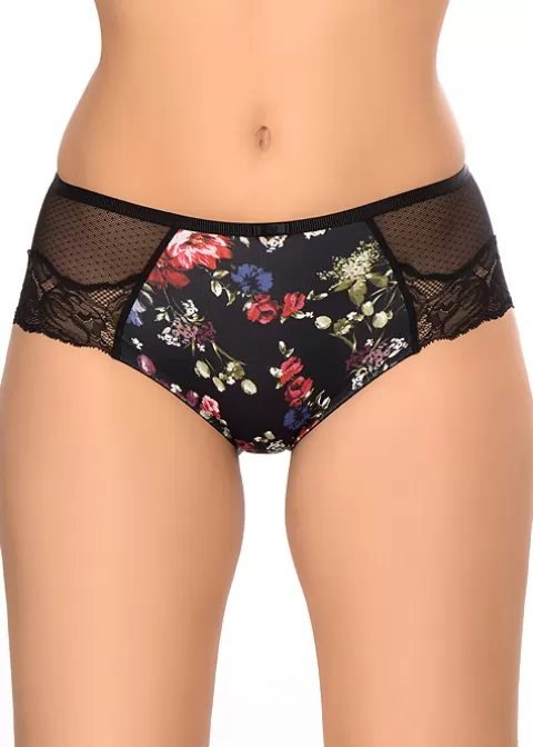 Briefs-Felina Conturelle Midnight Flowers Boy Short Black