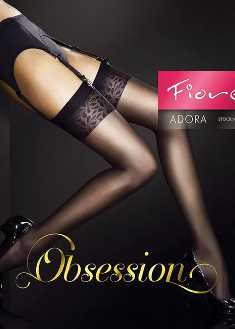 Stockings-Fiore Adora 8 Stockings Black