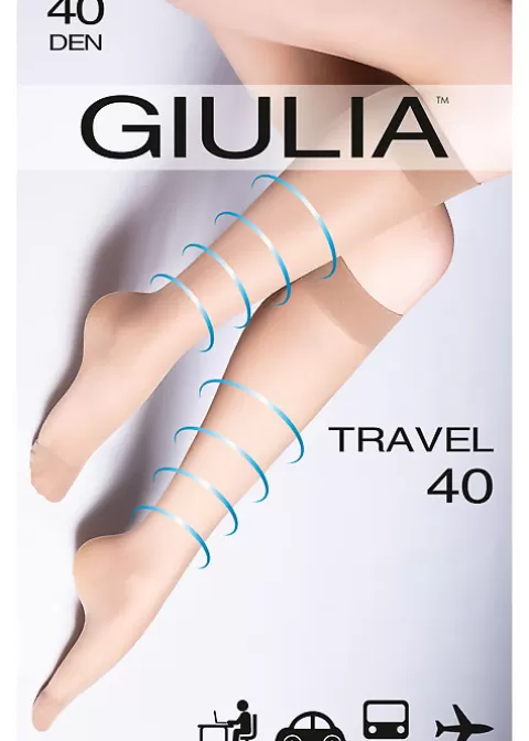 Knee Highs-Giulia Travel 40 Knee Highs Nero