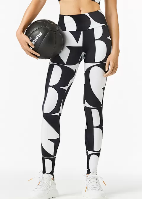 Loungewear-Goldbergh Jordyn Black Font Leggings Black White