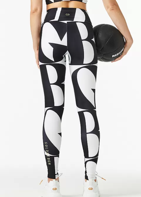 Loungewear-Goldbergh Jordyn Black Font Leggings Black White