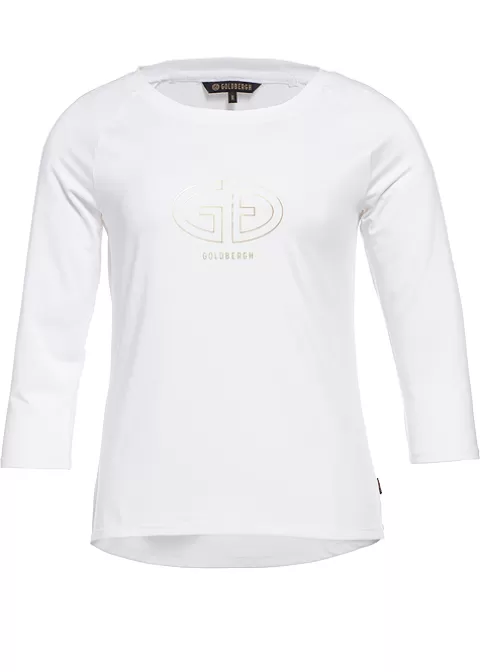 Loungewear-Goldbergh Raven 3/4 Sleeve Top White