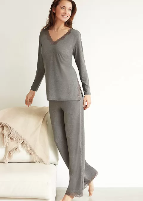 Pyjamas-Janira Lace Urban Pyjama Set Dark Grey