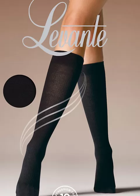 Knee Highs-Levante Energia Cotton Blend Compression Knee Highs