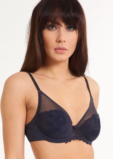 Bras-LingaDore La-Notte Wire Bra Denim Blue