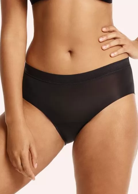Briefs-Love Luna For Lady Leaks Workout Midi Brief Black