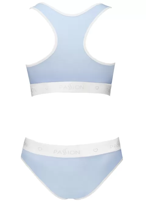 Briefs-Passion Sports Edition Racer Back Bra And Bikini Brief Set Pale Blue