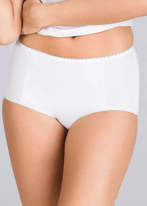 Briefs-Playtex Cotton Lift Maxi Brief White