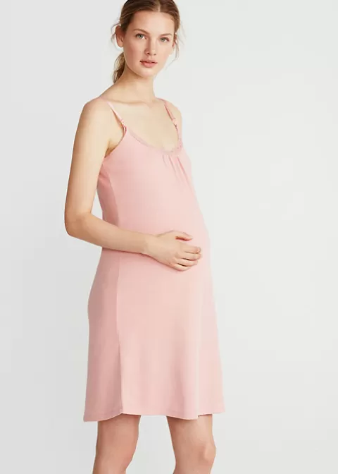 Chemises-Promise Fedra Maternity Nightgown With Straps Rosa