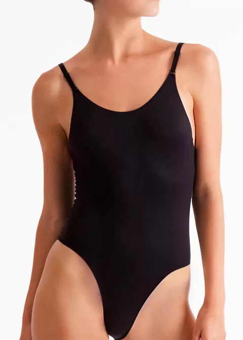 Bodies-Silky Dance Adults Invisible Low Back Camisole Black