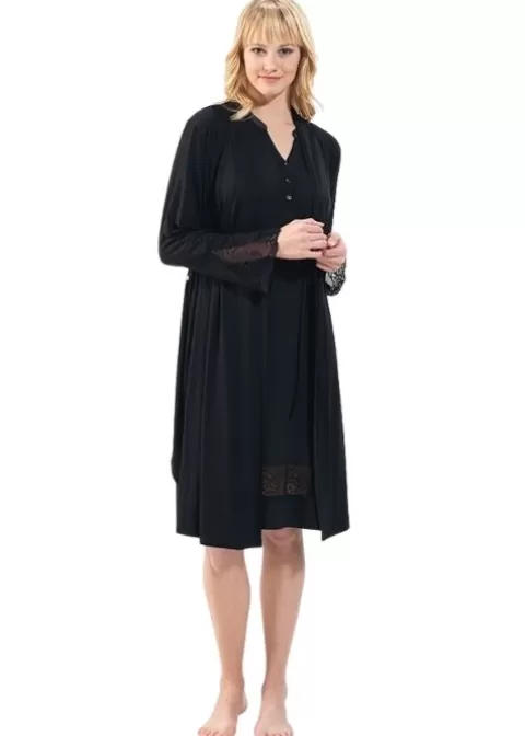 Robes And Kimonos-Blackspade Spade Out Robe Black