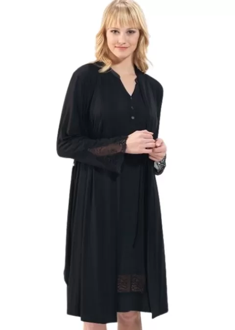 Robes And Kimonos-Blackspade Spade Out Robe Black